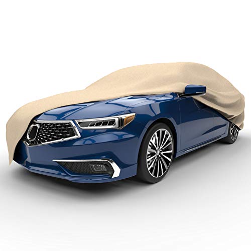 Budge A-4 Tan 19 feet Protector IV, 4 Layer Reliable Weather Protection, Waterproof, Dustproof, UV Treated Cover Fits Cars up to 228" - Thumbnail 2