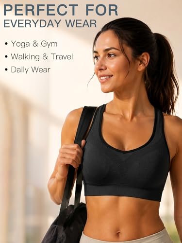 Image of Double Couple Sports Bras for Women Racerback High Impact Support Gym Top