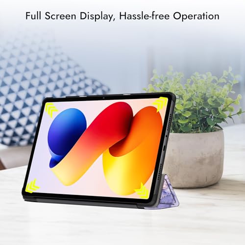 Image of Robustrion Cover for Redmi Pad 2 Pro 12.1 inch Cover Case, Trifold Cover Case for Redmi Pad 2 Pro 5G Tablet Cover [Auto Sleep Wake Support] - Marble Lilac