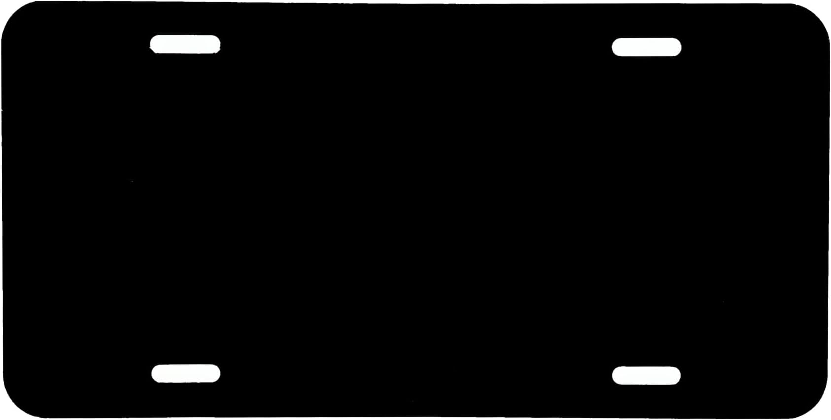 DMSE Black Blank Metal Aluminium Automotive License Plate Plates Tag for Custom Design Work - 0.025 Thickness/0.5mm - US/Canada Size 12x6 (Black)