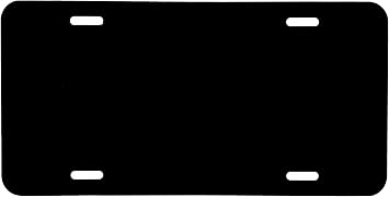 DMSE Blank License Plate, 0.025 Thickness/0.5mm - US/Canada Size 12x6, Aluminium Vanity License Plate for Design Work, Custom Car Tag Black