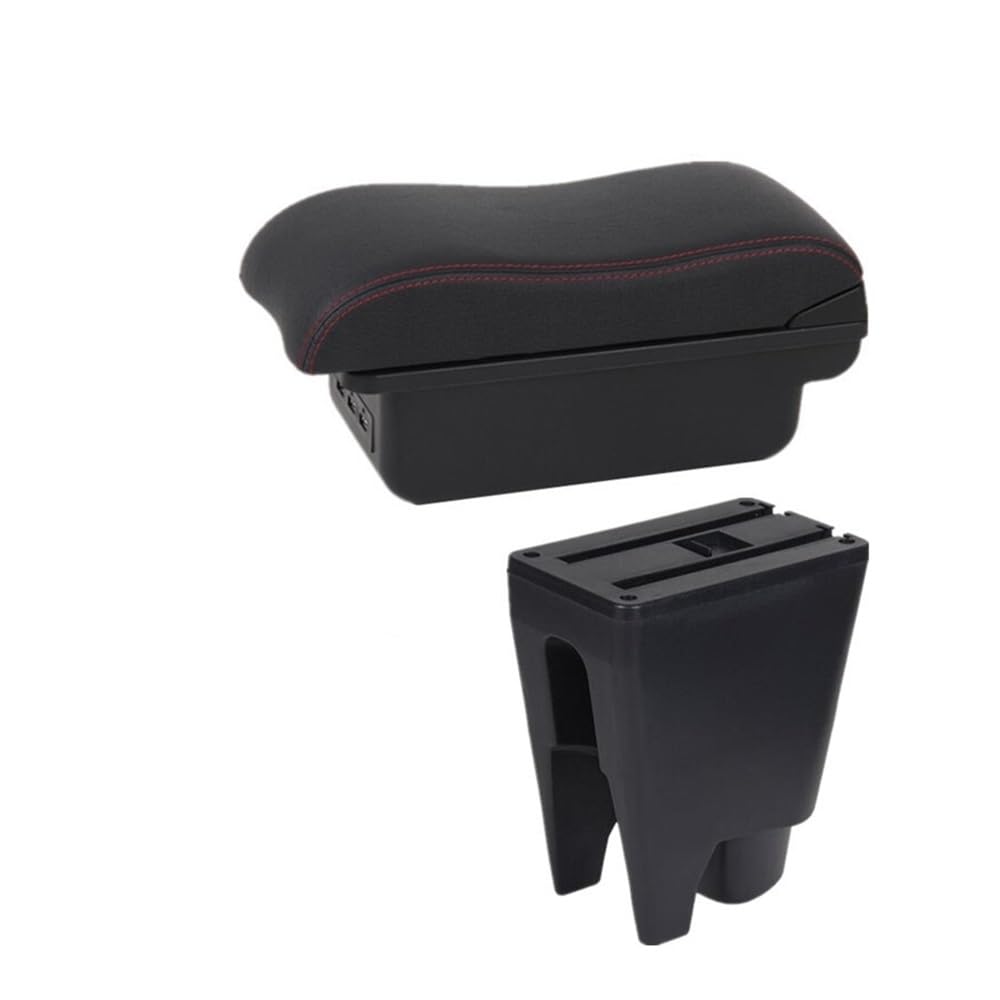 Yulegudi B2 Black Red 3Usb Car Armrests For Peugeot 107 Car Armrest Box