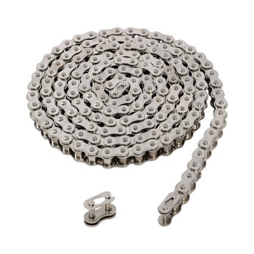 findmall #60SS Roller Chain Stainless Steel 10 Ft with 2 Connecting Links - #60 Industrial Chain 159 Links