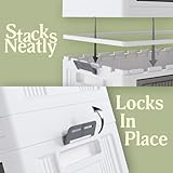 OlarHike 76QT Storage Bins with Lids - Folding Storage box with Doors and Wheels, Collapsible Plastic Storage Bins for Closets, Stackable Storage Organizer, Storage Containers for Closet, 3 Pack Cubes