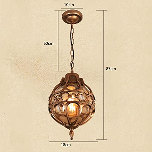 Lanterne suspendue extérieure American Creative avec globe en verre de qualité