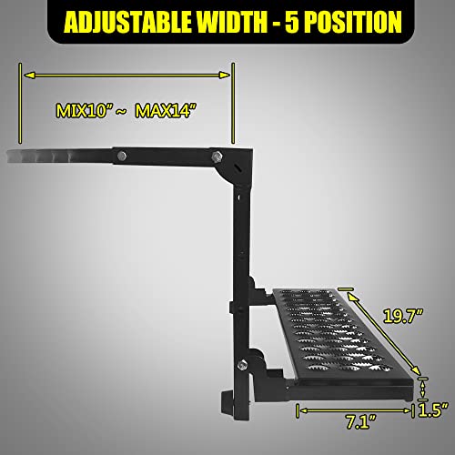 Kairay Folding Tire Step Portable Wheel Step Adjustable Height And Width Non-Slip For Truck Suv Pickup Max 350 Pounds #TOP2
