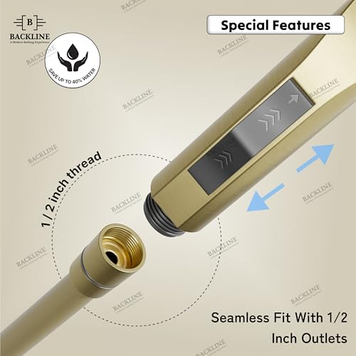 Image of B Backline Water Saving Jet Spray for Toilet | Health Faucet for Toilets | ABS Hand Gun for Bathroom Bidet Spray | Jet Spray Gun Only (Brushed Gold - Gun Only)