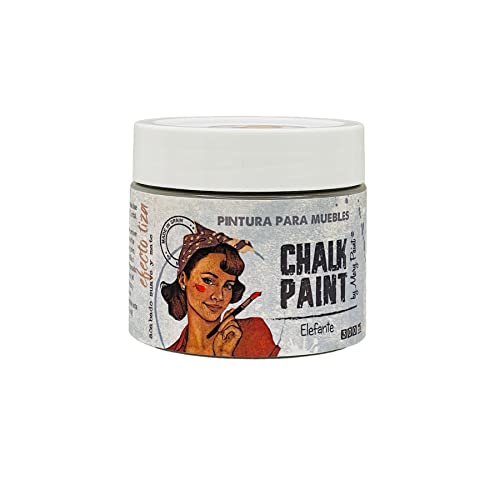 CHALK PAINT | ELEFANTE | MARYPAINT Pintura para Muebles 25 colores 300ml Mate al Agua (300, Elefante) Cover