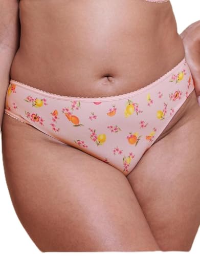 Image of Curvy Kate Brazilian Brief Spellbound Womens Ladies Knickers Underwear Lingerie Blush Floral Print Size S-2XL