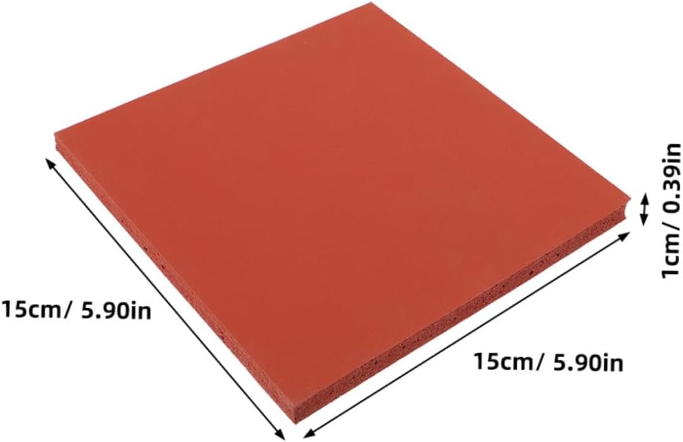 Hohopeti 3Pcs High Temperature Silicone Heat Press Mat for Heat Transfer Insulated Rubber Pads Shock Absorption for T-Shirts Hats and Home Accessories