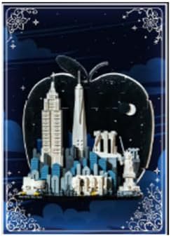 Display Wallboard for Lego 21066 New York City Big Apple, Building Block (USB LED Light)