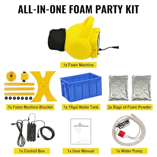 Máquina de espuma PILIN amarilla 800W para fiesta miniatura 5