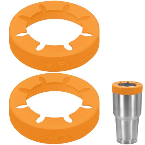 XccMe 2PCS Tumbler Silicone Ring,Iced Coffee Sleeve for 30oz Tumbler