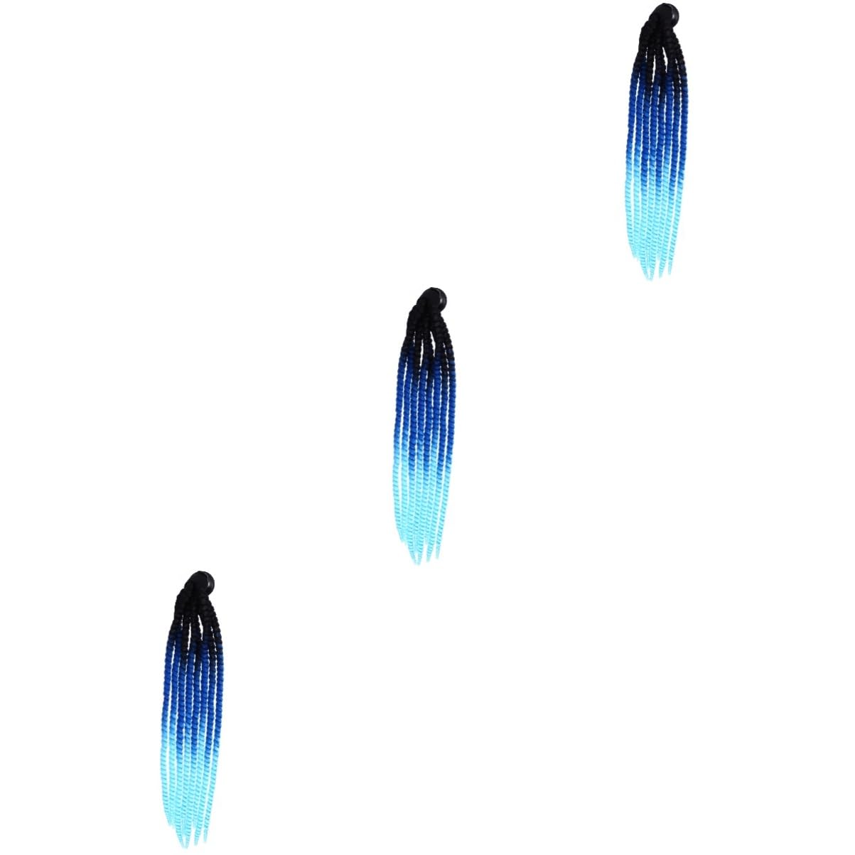 3pcs Helmet Dreadlocks Ponytail Cycling Helmet Wig Helmet Braids Ponytail Helmet Braid Ponytail Crystal Helmet Pigtails Helmet Decor Helmet Hair Tails Miss Hollow roll to Weave abs