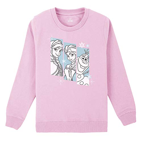 Image of Kidsville Frozen Printed Regular Fit Pink Poly Cotton Girl's Sweatshirt