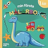 Min F&Atilde;&para;rsta M&Atilde;&yen;larbok 1 &Atilde;&yen;r: Doodle Bok med 50 Enkla och Roliga Bilder att F&Atilde;&curren;rgl&Atilde;&curren;gga f&Atilde;&para;r Barn Fr&Atilde;&yen;n 1 &Atilde;&yen;r och upp&Atilde;&yen;t (Swedish Edition)