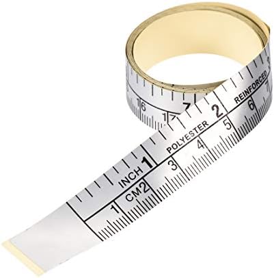 uxcell Self-Adhesive Measuring Tape with Fractions 12 Inches 30cm Workbench Ruler, Peel and Stick Measure Tape for Woodworking, Saw, Drafting Table