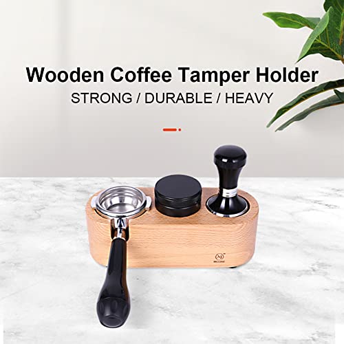 58mm Wooden Coffee Tamper Station Coffee Tamping