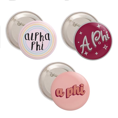 Alpha Phi Sorority 3�s�[�X �o���G�e�B�{�^�� �s���o�b�N�o�b�W 2.25�C���` - ���킢���p�b�N