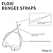 Flow Goggle Strap Kit (2-Pack) - Replacement Bungee Cord Straps for Swim Goggles (Solid Blue)