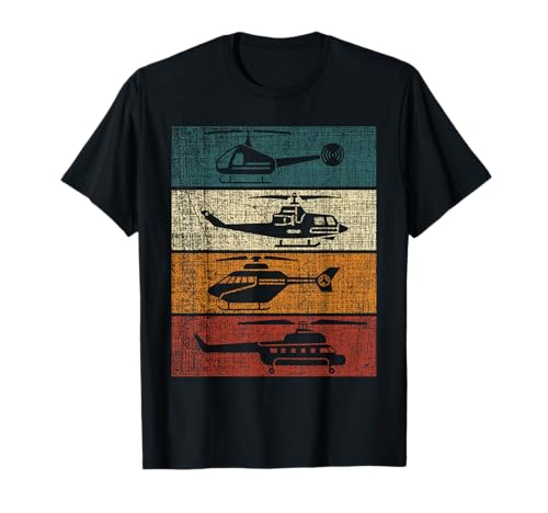 Piloto de helicóptero retro Vintage Aviación Camiseta