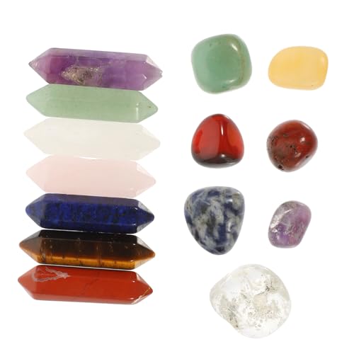 MAGICLULU Natural Crystal Stones for Meditation Yoga 14pcs Home Decor Stones Therapy Crystals Decorative Ornaments DIY Craft Materials