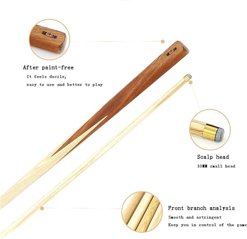 Taco de billar de 2 piezas 47 in madera de arce miniatura 2