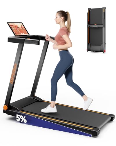 Image of Superun Treadmills for Home, 4-in-1 Foldable Treadmill with Incline, 300 LBS Capacity Running Treadmills for Home Small Spaces with Handles, 3.0 HP Folding Treadmill with Smart APP