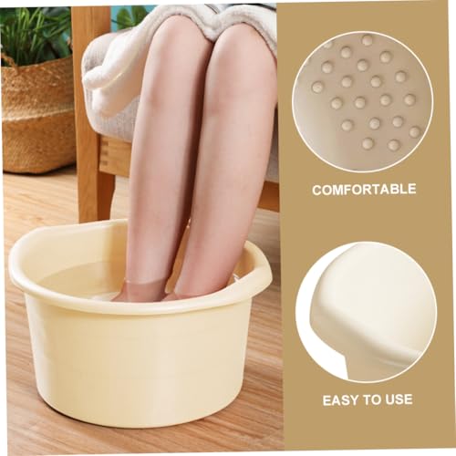 Balde de plástico para baño de pies ligero y portátil miniatura 4