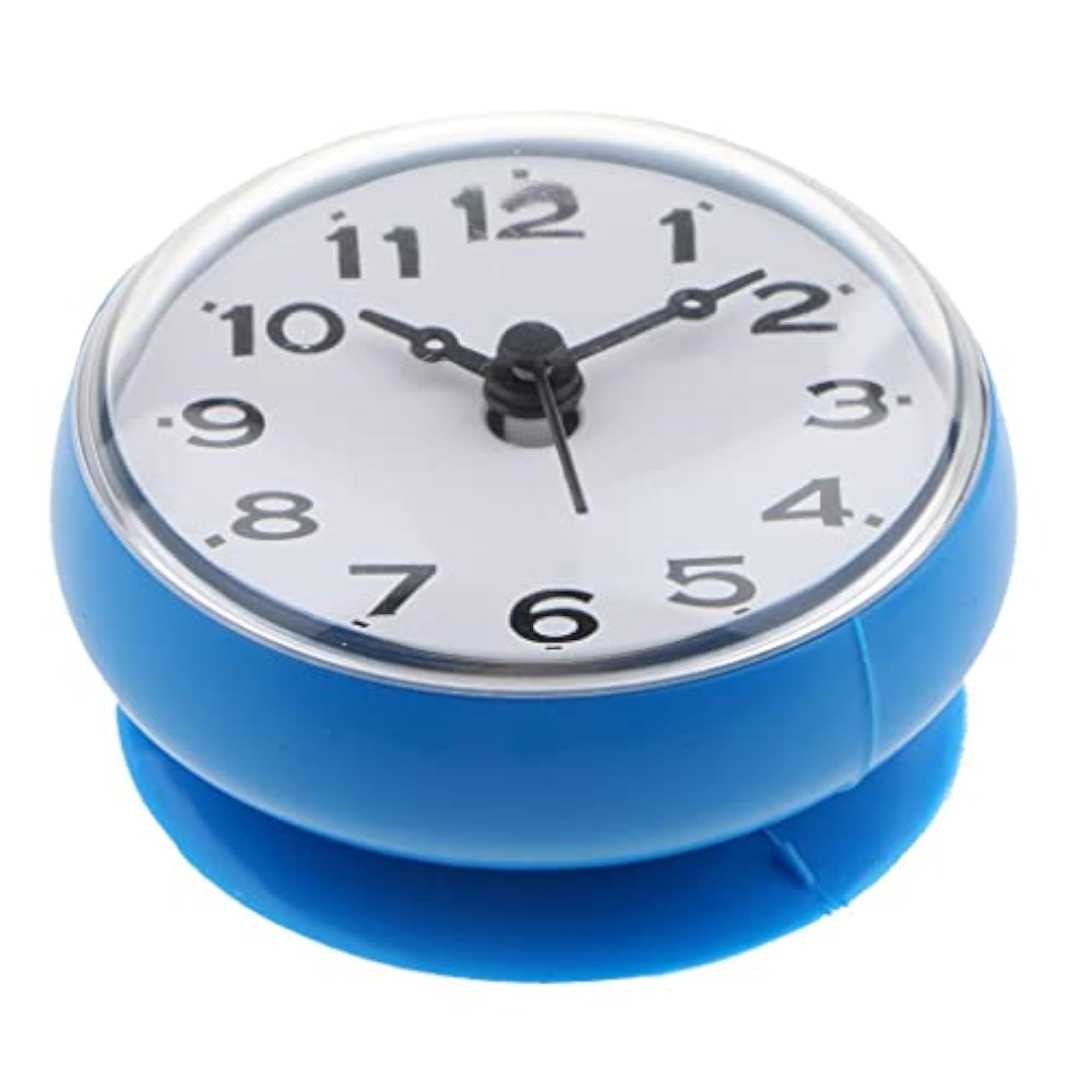 Silicone Waterproof Suction Cup Clock, Blue