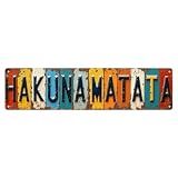 Hakuna Matata Blechschild Vintage Metallschild Retro Home 