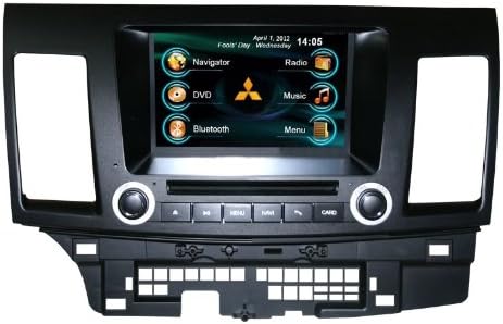 OEM REPLACEMENT IN-DASH RADIO DVD GPS NAVIGATION HEADUNIT FOR MITSUBISHI LANCER EX WITH REAR VIEW CAMERA