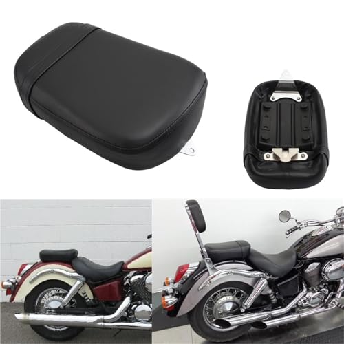 Cojín de asiento trasero negro impermeable y ergonómico para moto Shadow VT750 2
