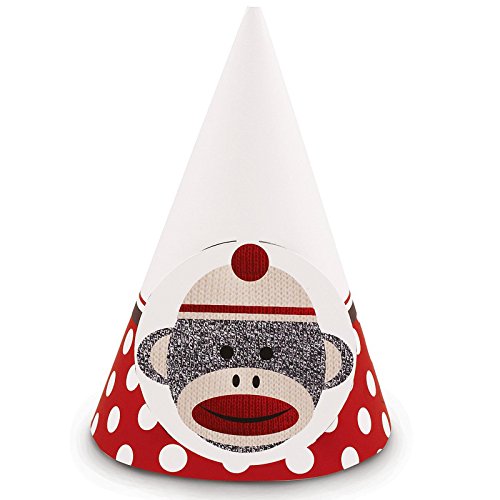 Sock Monkey Red Cone Hats