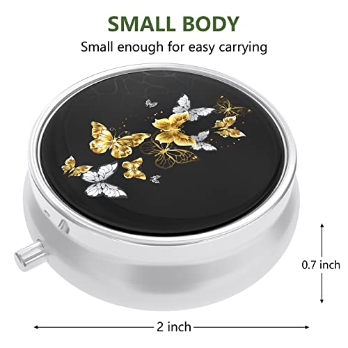 Image of Pill Box, Small Pill Case for Purse & Pocket, Travel Medicine Organizer | Cute Travel Medicine Organizer, Portable Medicine Container Holder to Hold Vitamins, Medication, Fish Oil & Supplement
