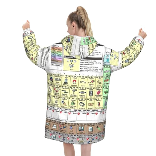 Couverture à capuche imprimé scientifique idée cadeau originale pour passionnés - 3