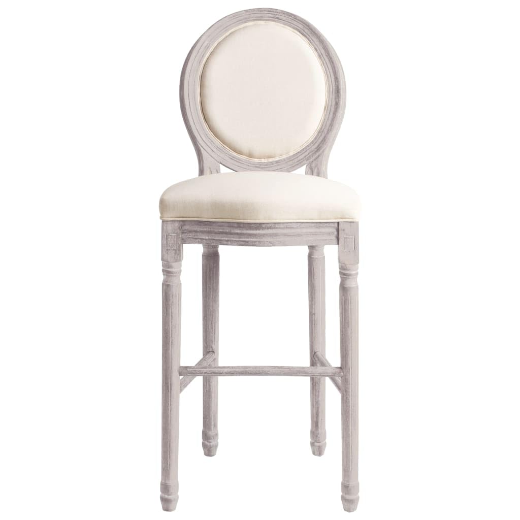 Lot de 2 tabourets de bar en lin blanc