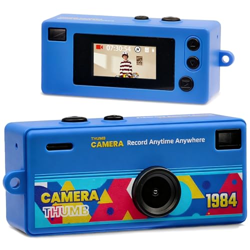 Mini Digital Camera with 0.96 in LCD Screen 1080P 130 Wide Angle Feel of Old 90s Photographs Keychain Size Birthday Gifts Part of an 8-Design Collection8GB