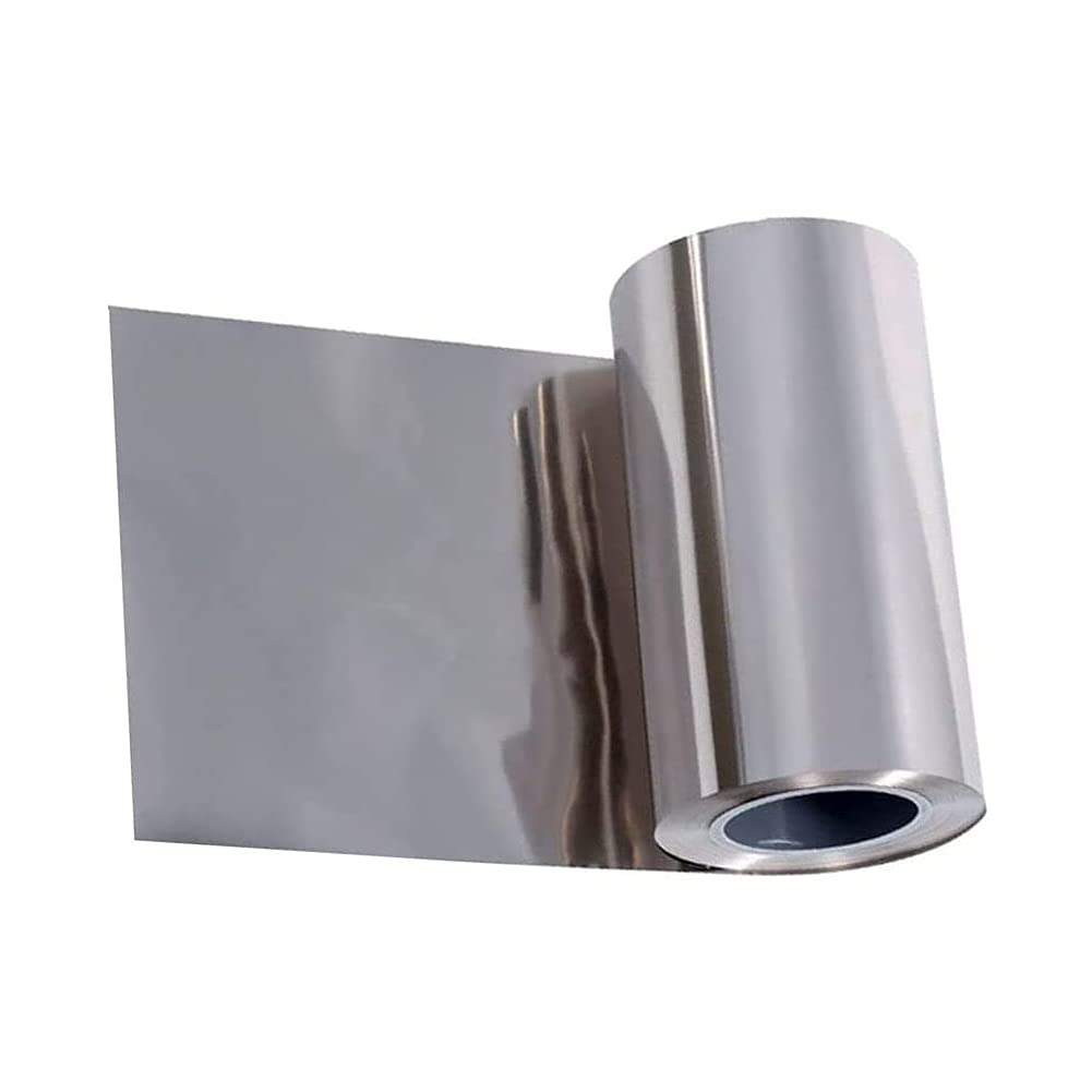 Nickel Plate Metal Coil 1000mm Long - 0.01mm Thin Foil for High-Drain Electronics & Alkali-Resistant Applications(0.01x150x1000mm)
