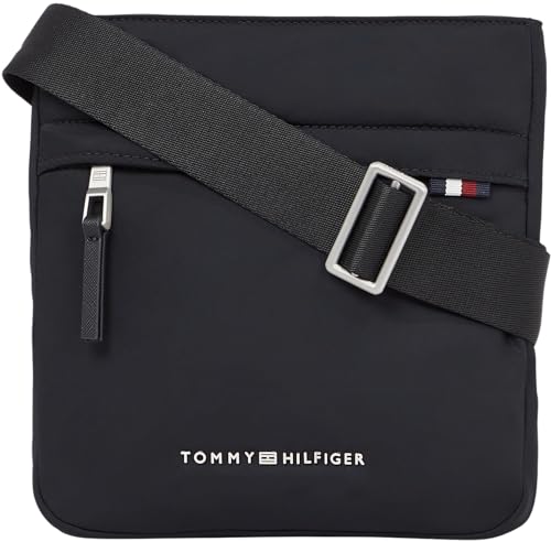 Tommy Hilfiger Bolso bandolera Hombre Signature Mini Crossover pequeño, Schwarz (Negro), Talla Única Tommy Hilfiger Bolso bandolera Hombre Signature Mini Crossover pequeño, Schwarz (Negro), Talla Única