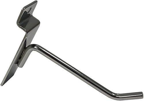 Miniatura 2 de Ganchos Slatwall de 4 pulgadas, cromo, pantalla de suspensión, ganchos de panel de exhibición de alambre de metal, juego de 2 piezas