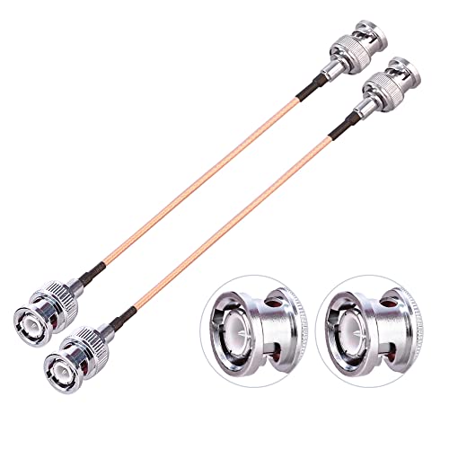 BNC �����P�[�u�� RG316 BNC �I�X - BNC �I�X�����A���e�i�����P�[�u�� 6 �C���` (15 cm) CCTV/�J����/DVR BNC 50 �I�[�������P�[�u�� 2 �p�b�N