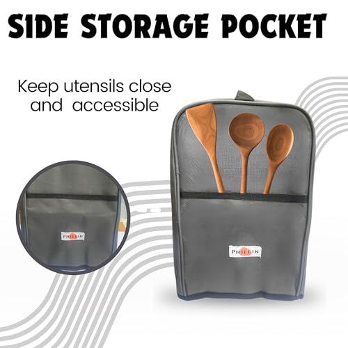 Image of Mixer Cover - Waterproof, Dust-Proof, Washable Kitchen Appliance Dust Cover with Front Storage Pocket (Grey)