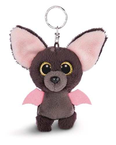 NICI- Porte-clés GLUBSCHIS Chauve-Souris Baako 9cm, avec des Grands Yeux Scintillants, 45540, Beige