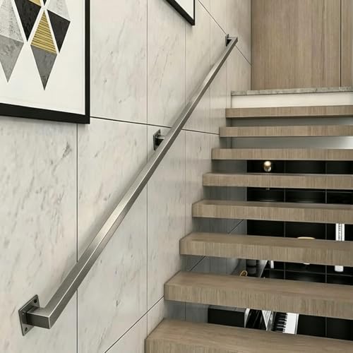 Main courante moderne pour escaliers barre d'appui murale robuste 2.4m - 2