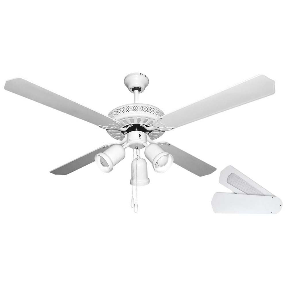 Orbegozo CT 35132 B - Ventilador de techo con luz, 4 palas reversibles, diámetro 132 cm, potencia de 60 W y 3 velocidades