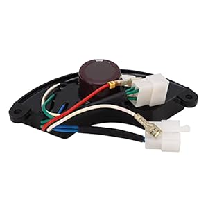 Jeffergarden Engine Voltage Regulator Automatic Gasoline Generator with Harness 3 Phase AVR Module Power, Universal Design, ABS Housing, 450V 680UF Capacitor, High Accuracy, Good