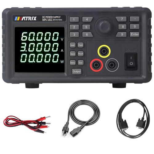 Image of MATRIX Linear Programmable DC Power Supply MPS-101C 60V 3A, RS-232 RS-485, Bench Power Supply Variable 1mV 0.1mA High Resolution, 9 Sets Storage, List Output Editing for Lab, Electronic Repair