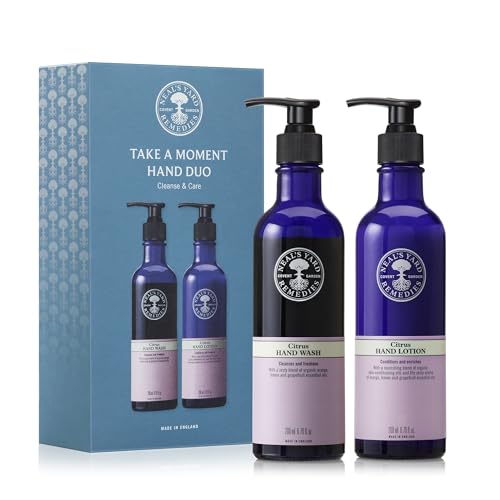 Neals Yard Remedies Take A Moment Citrus Gift Set Hand Wash & Hand Lotion With Essential Oils Vegan & Cruelty-Free Set of 2