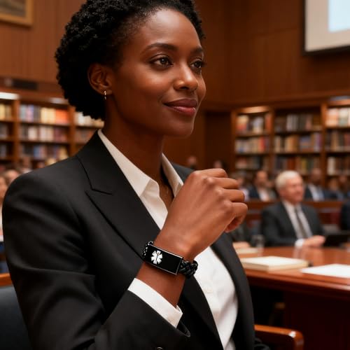Pulsera de identificación trenzada con símbolo médico miniatura 3